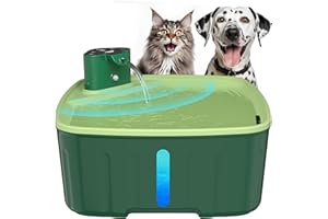 Kittyspout Fontaine à Eau pour Chien sans Fil,8L Fontaine Chat/Grand Chien avec Détecteur de Mouvement, Batterie au Lithium Rechargeable Intégrée de 5000mAh, sans BPA, Couleur Avocat