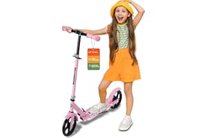 Welmotive Tretroller für Kinder & Erwachsene – Klappbarer Cityroller mit höhenverstellbarem Lenker – Scooter mit Ständer – Keine Montage nötig – Leicht bis 100KG