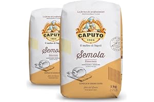 Colichef Farine Caputo Semola grain dur rebroyé - 2 Kilos (pack 2 x 1 Kg) - Idéal pour les pâtes fraîches et le pain de blé dur