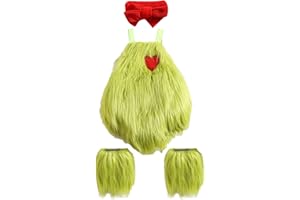 Yoisdtxc Newbron Baby Girls Green Monster Romper Furry with Heart Pattern Cosplay Cute Costume