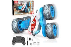 Gralal 360° Rotazione 4WD Macchina Telecomandata con Luce LED - Giochi All'aperto & Regali di Compleanno