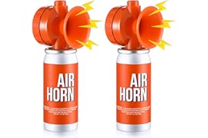 ElectricWise 2 Pack Air Horn 1.4oz, 122dB Loud Air Horns for Safety, Heard Up to 1/2 Mile Away, Small Boat Marine Horn Can, Meet US Coast Guard, Emergency Use for Marine Boating