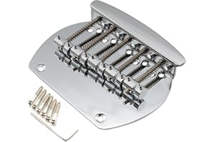 Musiclily Pro 16mm Acier Chevalet Basse 5 Cordes pour Basse Style Musicman, Chrome