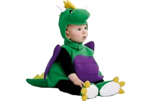 My Other Me Me-202651 Dinosaur Disfraz de bebé dinosaurio, ajedrez, multicolor, 7-12 meses (Viving Costumes 202651)