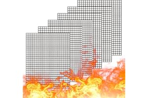 WholeFire 6 Pièces Grille Barbecue, Réutilisables Tapis de Cuisson Anti-adhésifs Tapis de Barbecue pour Grillades de Viande, Légumes, 40 x 33cm