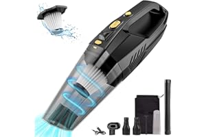 EUJAM Handstaubsauger Akku 9000PA Handstaubsauger Auto Stark Mini Staubsauger Kabellos Vacuum Cleaner Ultraleicht Autostaubsauger Kompakt Akku Handsauger mit HEPA Filter LED-Licht für Auto Haus Tierhaare