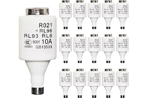Vegena 15-pack 10 A 500 V smältinsatser, smältsäkring, säkringsinsats spiral-keramiska säkringar Dll lågspänningssäkring, smä