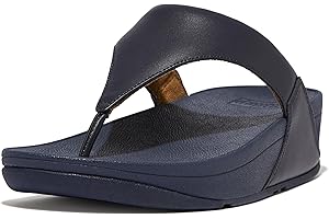 Fitflop Lulu Leather Toepost, Sandalias con Plataforma Mujer, Negro, 36 EU