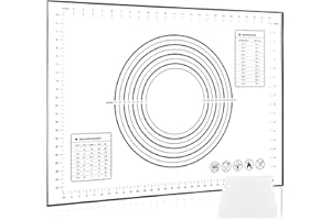LXUDN Reutilisable Tapis de Cuisson Silicone, 80 x 60cm Antidérapant Tapis et Ustensiles à Pâtisserie Mesurable Plaque Accessoire pour Pâte, Macaron, Biscuit(Schwarz + Schaber)