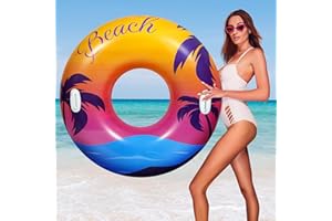 HeySplash Anello da Nuoto con Maniglie per Adulti, Grande Galleggiante per Piscina, Galleggiante Gonfiabile per Piscina, Giocattoli d'Acqua per Adulti per Spiaggia