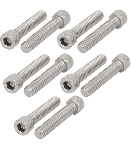 Aopin Sechskantschrauben Bolzen, 1/4-20 X 1 Zoll, 304 Edelstahl, A2-70 Befestigungselemente, Maschinell Gewindet, SUS304, 10 Stück