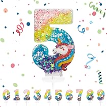 Candela di compleanno digale creativa 0-9 per decorazione
