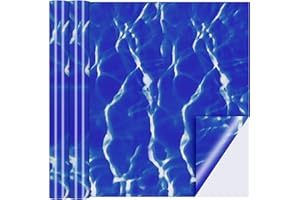 Nuanchu Vinyl Pool Liner Patch Self-Adhesive PVC Repair Patch Rectangle Pool Repair Patch for Swimming Pools Inflatable Boat, Blue (12 x 80 Inch)