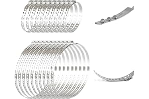 BUMNAY 20 Stück Achsmanschette Schelle, Edelstahl CV Schlauchschellen Set, Einstellbar Achsmanschetten Schlauchklemmen Werkzeug Benötigen Keine Schrauben (10 Stück groß 10 Stück klein)