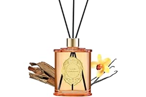 ‎M&SENSE M&SENSE Raumduft Vanille Sandelholz Duft 240ml|Reed Diffuser mit 5 Duftstäbchen|Luxus Lufterfrischer für Badezimmer,Wohnung,Heimdekoration|Raumduft Stäbchen,Home Oil Diffuser