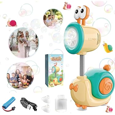 Machine à Bulles Automatique Pour Enfants - Pistolet Fleur Rechargeable - Plus De 10000 Bulles Par Minute - Bleu