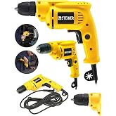 STEINER Alman 1400 Watt 10 Mm Professional Bakır Sargılı Kablolu Darbesiz Vidalama Matkap Sarı