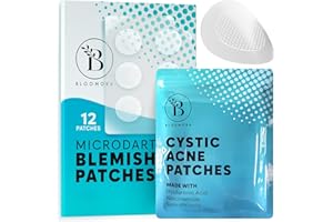BLOOMORA Pickel Patch Salicylic Acid, Pimple Patches Micro Needle, Hydrokolloid Pflaster mit Niacinamid, Hyaluronsäure & Salicylsäure, Anti Pickel Pflaster Gesicht für Zystische & Hormonelle Akne (12 Stück)