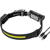 Brennenstuhl LuxPremium SL 500 A battery sensor LED sensor head lamp, rechargeable head lamp (forehead lamp USB C break