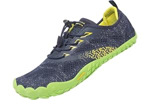 SAGUARO Buty barefoot męskie i damskie, do ćwiczeń, chodzenia po skałach, noszenia po domu i na świeżym powietrzu, przewiewne, z szerokim noskiem i płaską podeszwą, czarne (nero fumoso), 35–48 EU