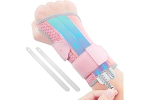 CURECARE Tutore Polso 2 in 1 con 3 Stecche per Tunnel Carpale, Tutore Polso Destro Traspirante per Donne e Uomini, Polsiera per Tendinite Polso per Slogature, Tendinite, Artrite (S/M, Destra)