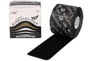 ‎NASARA Nasara Original Kinesiologie Physio Tape für Sport und Medizin, Rollengröße 5cm x 5m, Schwarz