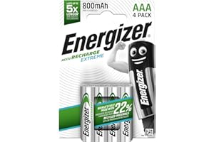 Energizer ENR Extreme NH12 800 BP4 Pre-Ch Zestaw Akumulatorów Wielorazowych, 4 Sztuki