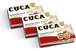 Cuca Berberechos al natural 30/40 piezas tamaño grandes, 1 pack de 3 latas de 115gr