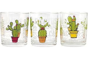 Home Cactus Confezione da 3 Bicchieri, 3 unità