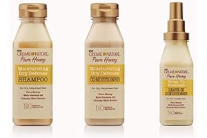 GENERIC-CREME OF NATURE Creme of Nature - Lot de 3 soins capillaires Pure Honey Moisturizing Dry Defence - shampoing/après-shampoing/après-shampoing sans rinçage