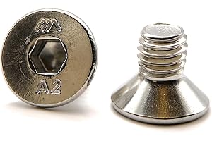 M5 x 8 mm skruvar BTR försänkt huvud i rostfritt stål A2