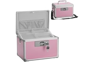 GODLONSEN Medication Locker Medication Locker Medication Lock with Key Storage Box, pink, Modern