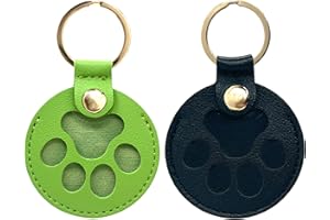 Duuclume Personalisierte Aufbewahrungsbox für Tierhaare für Hunde, Tierhaar-Aufbewahrungstasche, Pelz, Gedenk-Schlüsselanhänger für Haustiere, Hunde- und Katzenpfotenform, Leder-Schlüsselanhänger