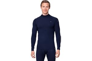DANISH ENDURANCE Haut Thermique en Laine Mérinos pour Hommes Contre Le Froid Extrême, sous-Vêtements Thermiques Lourds et Chauds pour l'hiver