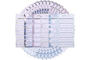 SLIVERDEW Lot de 60 feuilles de budget A6 pour suivi des dépenses de trésorerie, feuilles budgétaires, enveloppes, planificateurs, portefeuilles, organiseurs de budget