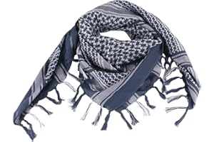 FOCUHUNTER Shemagh Scarf Military Tactical Desert Keffiyeh Scarf Head Neck Scarf Cotton 43 x 43 Inch Colourful Arabic Scarves Wrap with Tassel for Men and Women