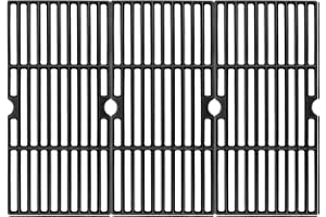 MGIESSCA Lot de 3 grilles en fonte 43 x 63 cm pour Enders Boston 3, Enders Monroe Pro 3, Charbroil, Barbecook Siesta 310, Landmann Triton 3 & 4, Profi Cook PC-GG 1058/1059
