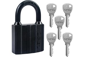 YANKUIRUI Kraftigt utfört hänglås inbrottssäkert hänglås med 5 nycklar 50 mm