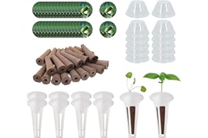YWNYT 120pcs Seed Pod Kit, Hydroponic Growing System, 30 Grow Sponges, 30 Grow Baskets, 30 Pod Labels, 30 Domes, Seedling Starter Sponges Kit
