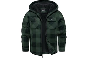 zitysport Hemdjacke Jungen Verdicken Hoodie Karierts Jacke Kinder mit Reißverschluss Warm Flanelljacke Jungen Sweatjacke Outdoor Fleecejacke Winter Jacken für Junge mit Brusttasche