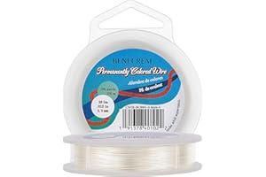 BENECREAT - Alambre de espirales de Plata Antideslizante de Calibre 28, 100M / 109Yard