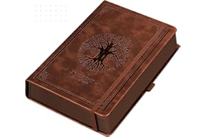 RETTACY Gruby notatnik A5, w kropki, brązowy