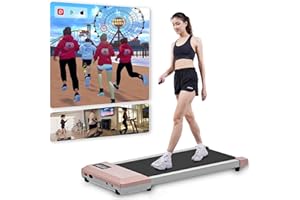 DeerRun Cinta de Correr para Caminar Debajo del Escritorio, máquina de Correr portátil de 2,5 HP con aplicación y Control Remoto, Cinta de Correr compacta y Delgada, Capacidad de 136 kg