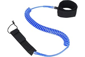 NONMON Surfant Leash, Enroulé Sup Leash - Conception - Prime pour pagayer Conseil d'eau Libre (7 mm 10 pi)
