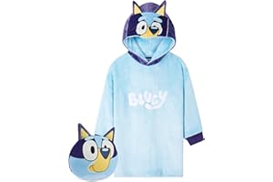 Bluey Batamanta con Capucha Polar, Sudadera Manta para Niños - Regalos Niñas