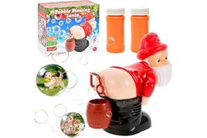 71NMLY Macchina Automatica Per Bubble Di Santa, Del Sapone Della Scoreggia Macchina Della Bollas Con Luci e Musica Per Bambini Bambine E Ragazzi Per La Festa Di Natale Divertimento A Casa
