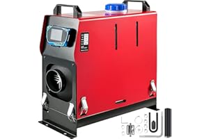 VEVOR Calentador de Aire Diesel, 12V 5KW Calentador de Combustible Diesel, con 1 Salida de Aire y Interruptor LCD (con Interruptor LCD Azul)