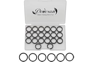 Dovesun Fishing Rod Repair Kit Fishing Rod Guide Repair Kit Rod Ceramic Guides Ring 12 Sizes 3.8mm(0.15in) to 30mm (1.18in)