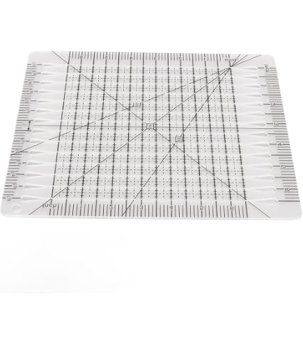 Righello Trasparente In Acrilico Per Cucito E Patchwork – Linee Griglia Bicolore, 1 Pezzo – Facile Lettura