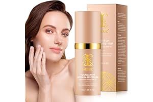 BIBONSE Foundation Color Changing 4 in 1 Medium Spectrum, Farbwechselnde Foundation für Reife Haut verbirgt Falten und Linien, Wasserdicht Concealer Abdeckung Feuchtigkeitsspendende Make up Cream mit SF50